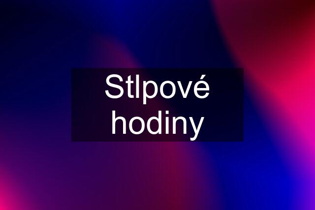 Stlpové hodiny