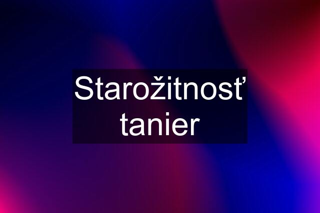 Starožitnosť tanier