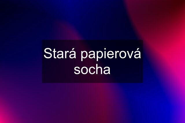 Stará papierová socha