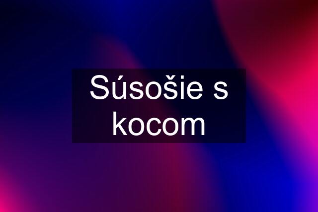 Súsošie s kocom