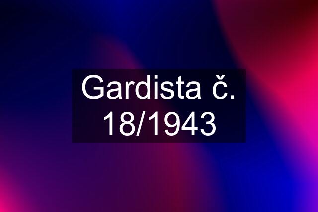 Gardista č. 18/1943