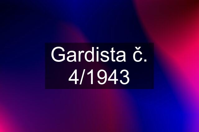 Gardista č. 4/1943