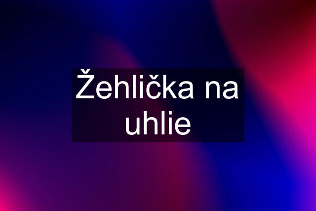 Žehlička na uhlie