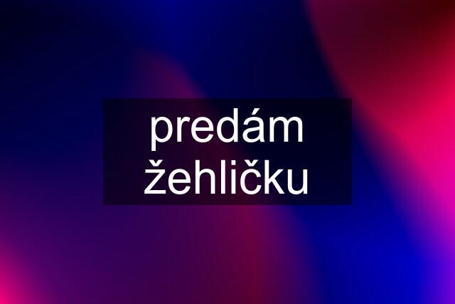 predám žehličku