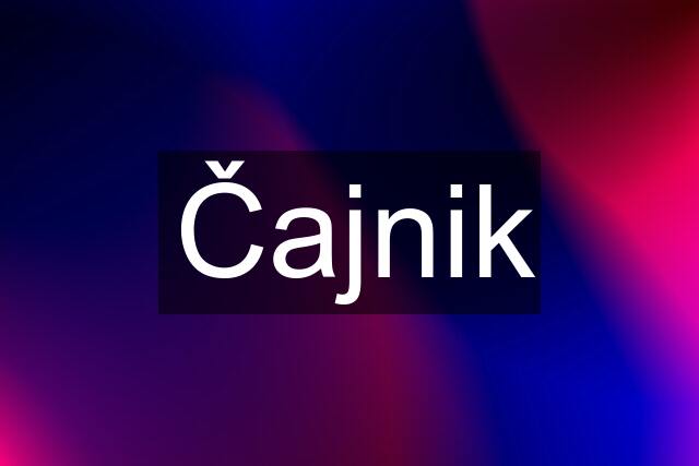 Čajnik