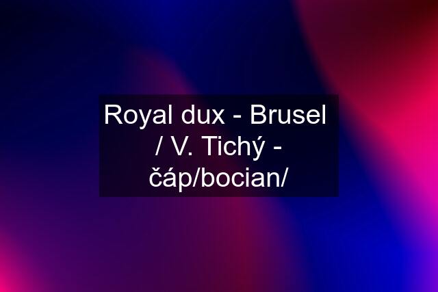 Royal dux - Brusel  / V. Tichý - čáp/bocian/