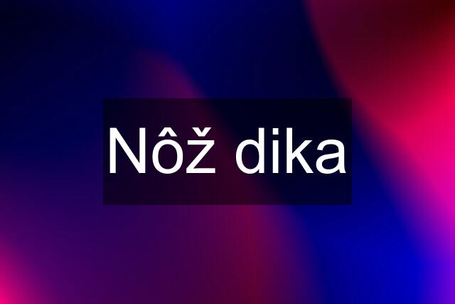 Nôž dika