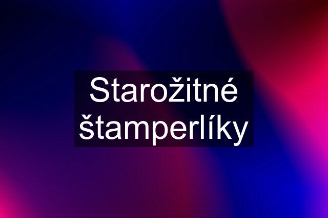 Starožitné štamperlíky