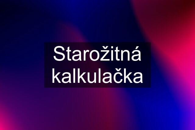 Starožitná kalkulačka