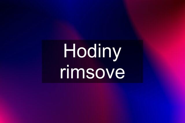 Hodiny rimsove