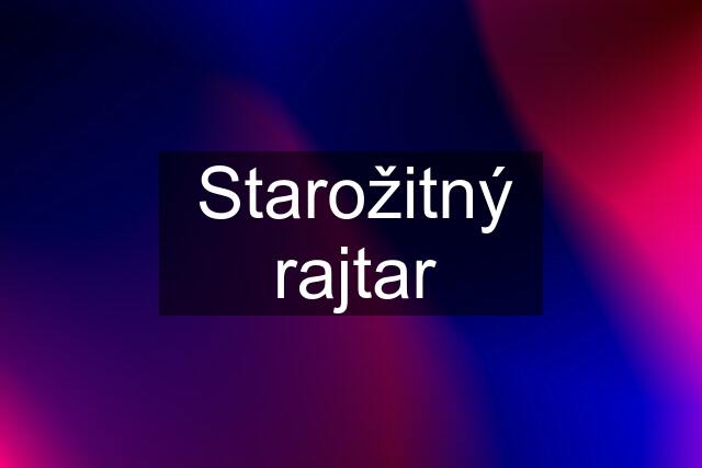 Starožitný rajtar