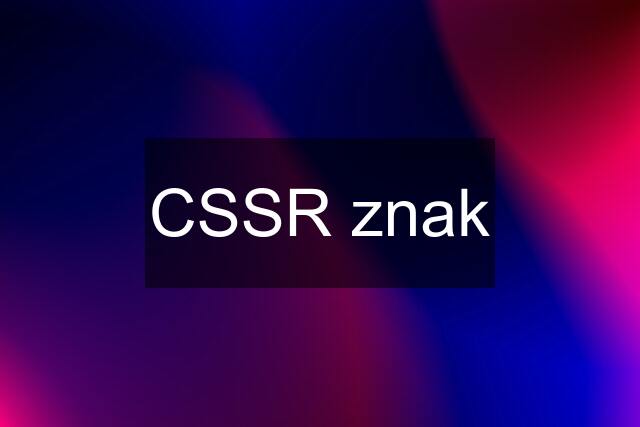 CSSR znak