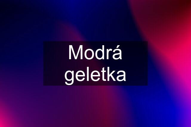 Modrá geletka