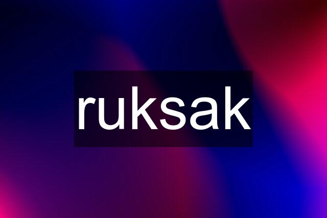 ruksak