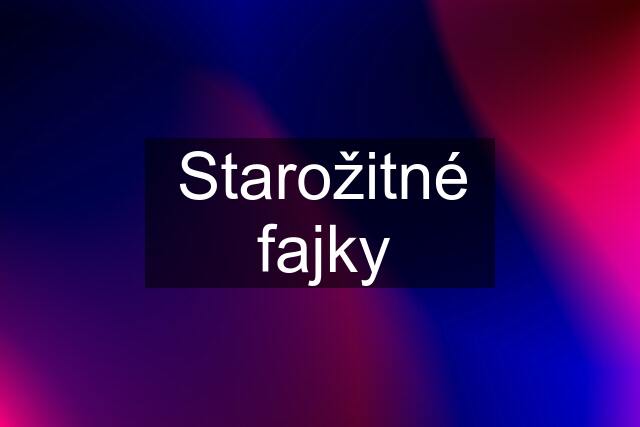 Starožitné fajky