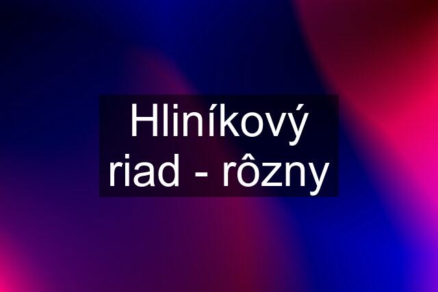 Hliníkový riad - rôzny