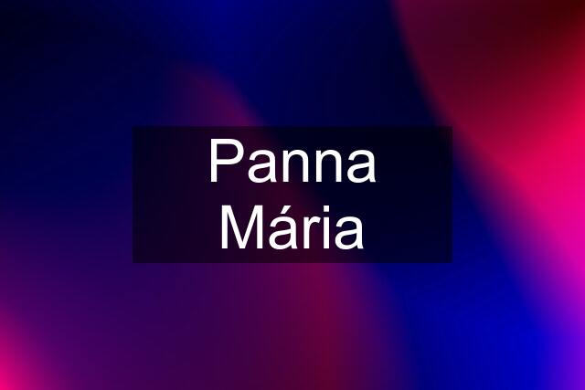 Panna Mária