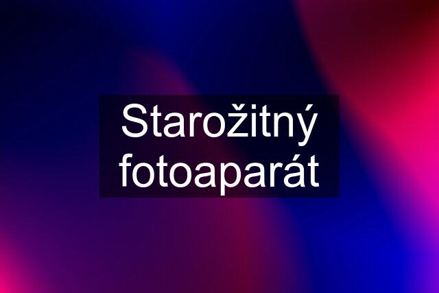 Starožitný fotoaparát