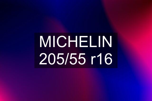 MICHELIN 205/55 r16