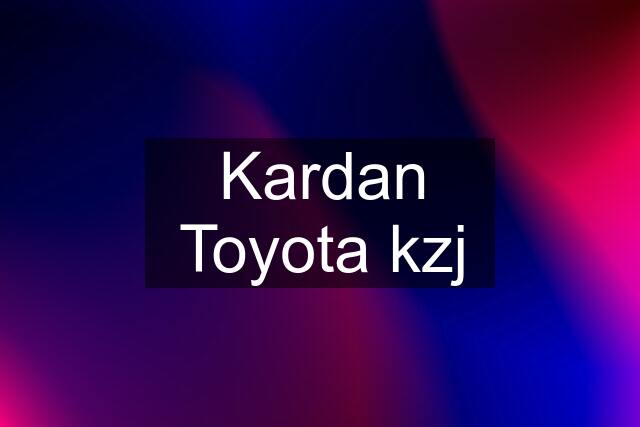 Kardan Toyota kzj