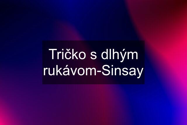 Tričko s dlhým rukávom-Sinsay