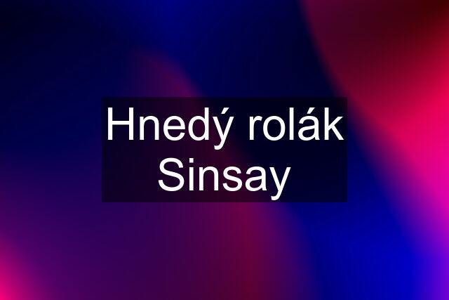 Hnedý rolák Sinsay