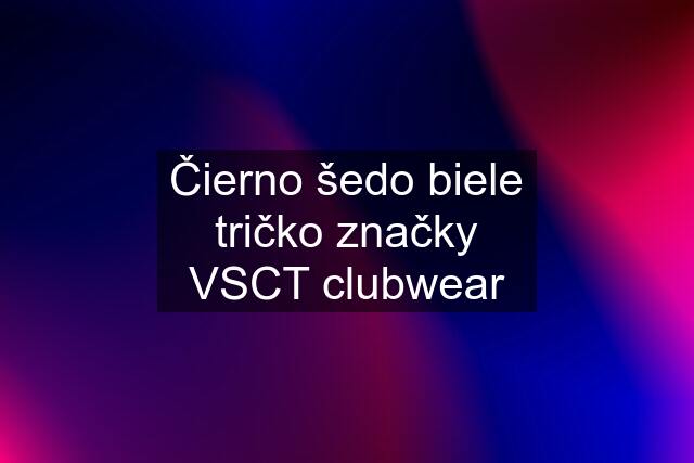 Čierno šedo biele tričko značky VSCT clubwear