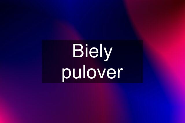 Biely pulover