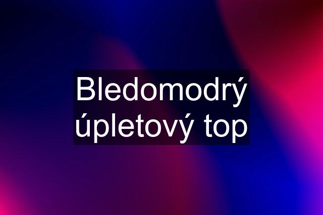 Bledomodrý úpletový top