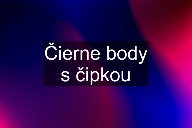 Čierne body s čipkou