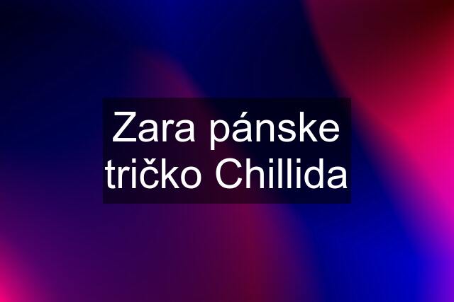 Zara pánske tričko Chillida