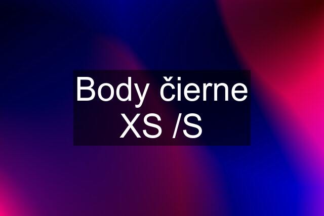 Body čierne XS /S