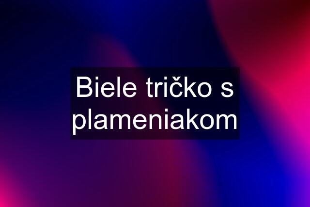 Biele tričko s plameniakom