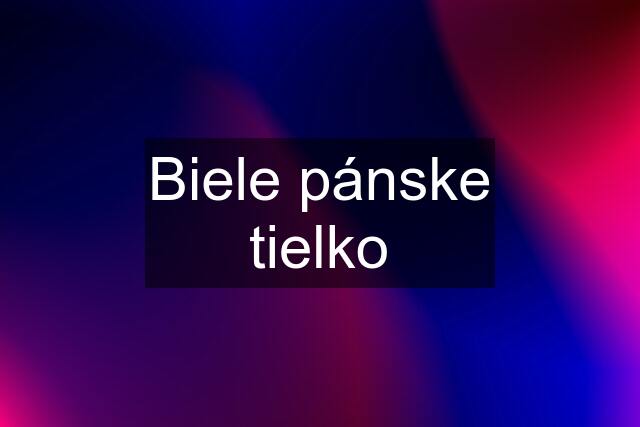 Biele pánske tielko