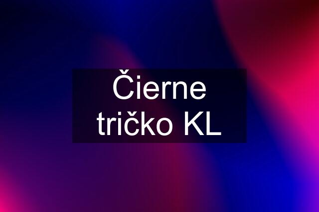 Čierne tričko KL