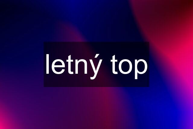 letný top