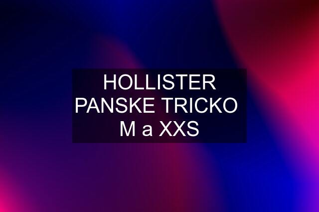 HOLLISTER PANSKE TRICKO  M a XXS