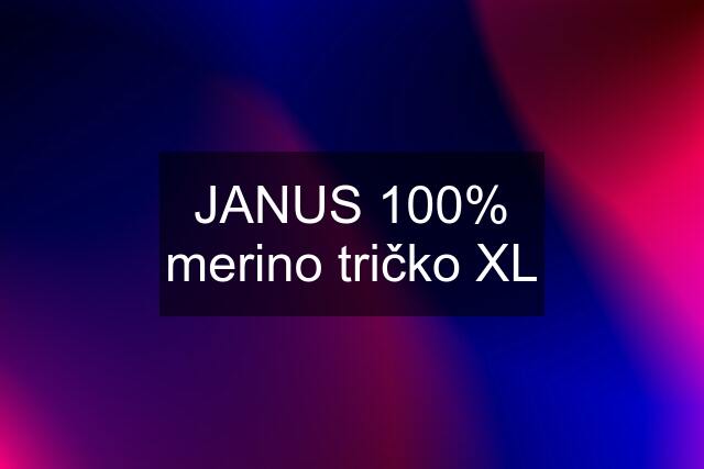 JANUS 100% merino tričko XL