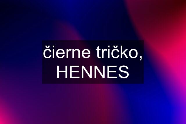 čierne tričko, HENNES