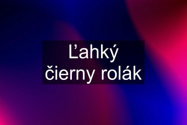 Ľahký čierny rolák