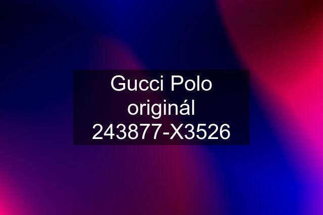 Gucci Polo originál 243877-X3526