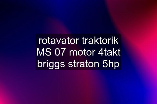 rotavator traktorik MS 07 motor 4takt briggs straton 5hp