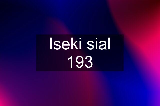 Iseki sial 193