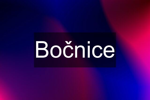 Bočnice