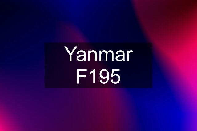 Yanmar F195