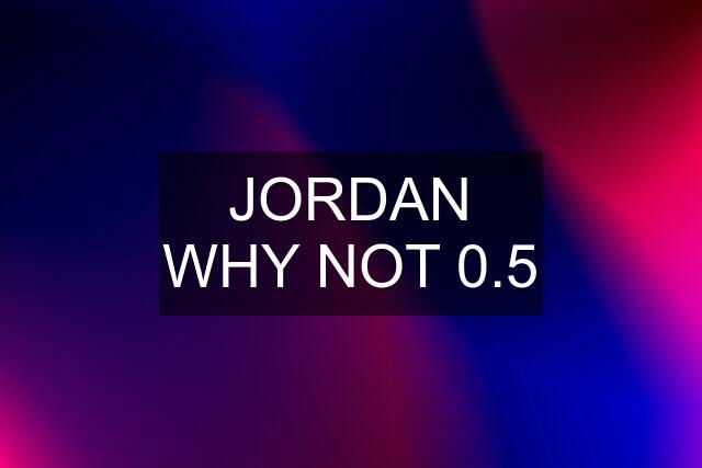 JORDAN WHY NOT 0.5