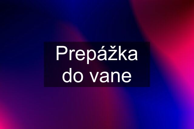 Prepážka do vane