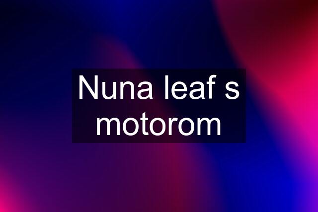 Nuna leaf s motorom