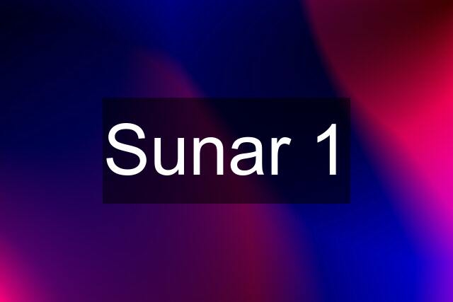 Sunar 1