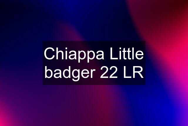Chiappa Little badger 22 LR